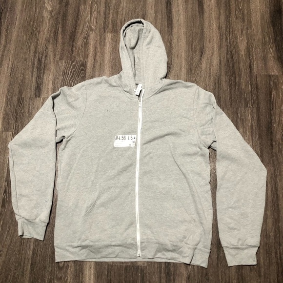 Bella + Canvas Athletic Heather Gray Sponge Fleece Full-Zip Hoodie 2XL - Picture 1 of 8